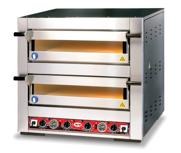 GMG - Pizzaofen PS66 DE - elektrisch - 6+6x Ø30cm | 12kW | 400V - Edelstahl 2 Backkammern